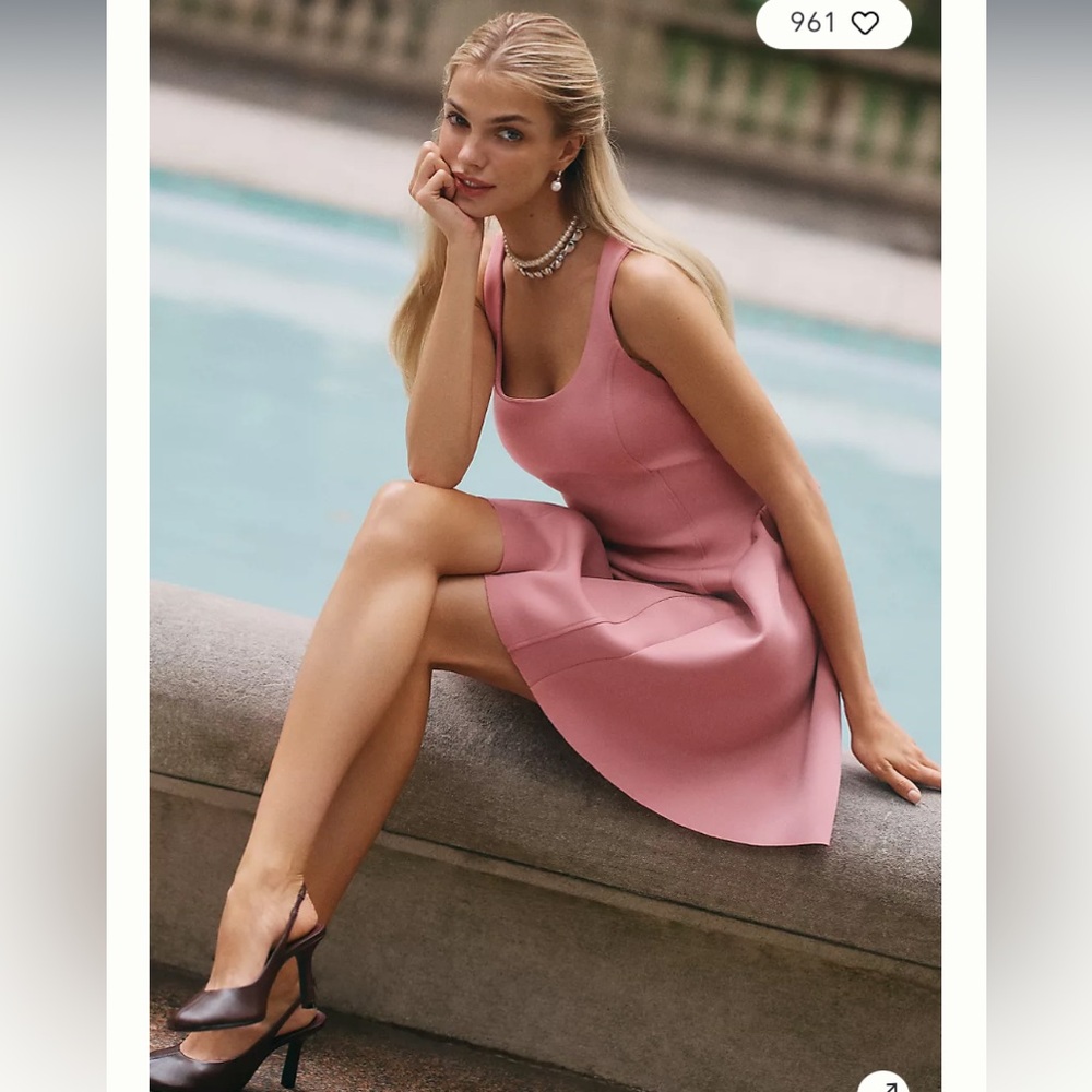 Anthropologie Maeve Sleeveless seamed Dress